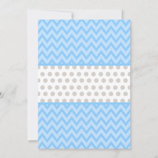 エレファントブルーグレーベビーシャワー招待状 招待状 (裏面)