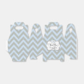 エレファントブルーシェブロンベビーギフトありがとうお願い フェイバーボックス (折り畳みなし)