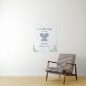 エレファントブルースターズボーイベビーシャワー背景 タペストリー (インサイチュ)