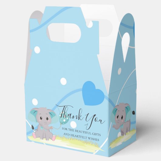 エレファントブルーハートバルーンの表示ボックス フェイバーボックス (オープン)