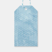 エレファントブルーバルーンベビーシャワーの好意タグ ギフトタグ (裏面)