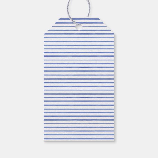 エレファントブルーフランスのボーイ赤ちゃんシャワーカード ギフトタグ (裏面)