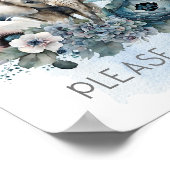 エレファントブルーベビーシャワーベビーは甘いトリートメント ポスター (角)