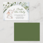 エレファントブルーボーイ緑の本ベビー エンクロージャーカード (正面/裏面)