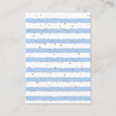 エレファントブルー金ゴールドムーンブックリクエスト赤ちゃんシャワー エンクロージャーカード (裏面)