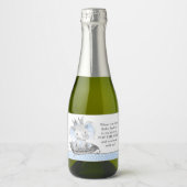 エレファントプリンスベビーシャワーミニワきらめくインラ スパークリングワインラベル (正面)