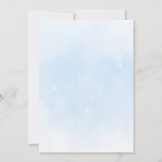 エレファントプリンスボーイ赤ちゃんシャワー招待状 招待状 (裏面)