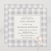 エレファントプレイドブライダルシャワー 招待状 (正面/裏面)