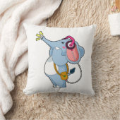 エレファントヘッドフォン音楽 クッション (ブランケット)