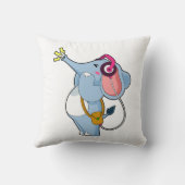 エレファントヘッドフォン音楽 クッション (裏面)