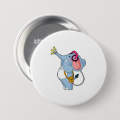 エレファントヘッドフォン音楽 缶バッジ (正面&裏面)