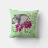 エレファントヘンナロータスフラワーズ クッション (正面)
