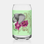 エレファントヘンナロータス花 ガラス缶 (正面)