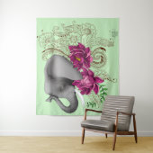 エレファントヘンナロータス花 タペストリー (インサイチュ)