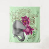 エレファントヘンナロータス花 タペストリー (正面)