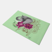 エレファントヘンナロータス花 ドアマット (アングル)