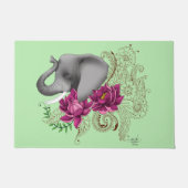 エレファントヘンナロータス花 ドアマット (正面)