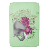 エレファントヘンナロータス花 バスマット (正面縦)