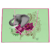 エレファントヘンナロータス花 ラージペーパーバッグ (正面)