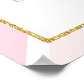 エレファントベイビーシャワーガールピンク歓迎ポスターサイン ポスター (角)