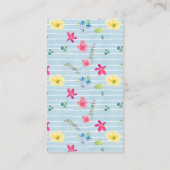 エレファントベビーガールズシャワーおむつラッフルチケット エンクロージャーカード (裏面)