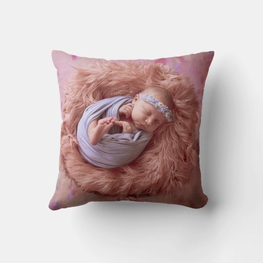 エレファントベビーガール誕生統計の写真 クッション (裏面)