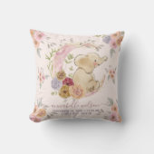 エレファントベビーガール誕生統計の写真 クッション (正面)