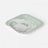 エレファントベビーグリーン ペーパープレート (傾斜あり)