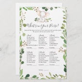 エレファントベビーシャワーあなたの財布の中にあるものを (正面/裏面)