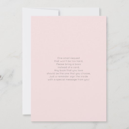 エレファントベビーシャワーガール招待状 招待状 (裏面)