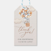 エレファントベビーシャワーギフトラベル ギフトタグ (正面)