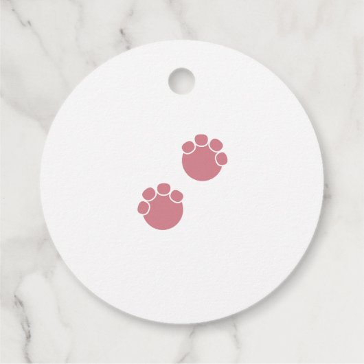 エレファントベビーシャワーギフトラベル フェイバータグ (裏面)