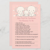 エレファントベビーシャワーゲームをどれだけ知っているか (正面/裏面)