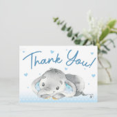 エレファントベビーシャワーサンキューカード サンキューカード (スタンド正面)