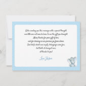 エレファントベビーシャワーサンキューカード サンキューカード (裏面)