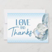 エレファントベビーシャワーサンキューカード サンキューカード (正面)