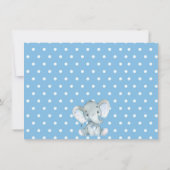 エレファントベビーシャワーサンキューカード サンキューカード (裏面)