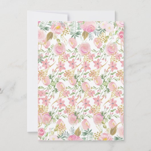 エレファントベビーシャワーサンキューカード 招待状 (裏面)