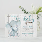 エレファントベビーシャワーバイメール招待状 招待状 (スタンド正面)
