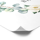 エレファントベビーシャワーフローラ緑へようこそ ポスター (角)