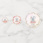 エレファントベビーシャワーボホシックなコーラルウォーターの色 コンフェッティ (正面)