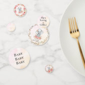 エレファントベビーシャワーボホシックなコーラルウォーターの色 コンフェッティ (グループ)