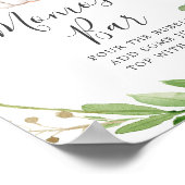 エレファントベビーシャワーミモサバーサイン ポスター (角)