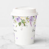 エレファントベビーシャワーラベンダーパープルリトルピーナッツ 紙コップ (左)