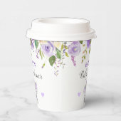 エレファントベビーシャワーラベンダーパープルリトルピーナッツ 紙コップ (右)