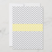 エレファントベビーシャワー招待状イエローアンドグレー 招待状 (裏面)