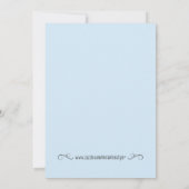 エレファントベビーシャワー招待状ブルー 招待状 (裏面)