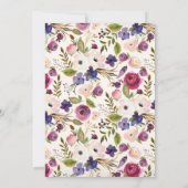 エレファントベビーシャワー招待状ボホベビーシャワー 招待状 (裏面)