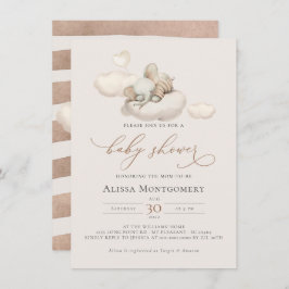 エレファントベビーシャワー招待状