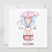 エレファントベビーシャワー招待状 シーズンカード (正面)